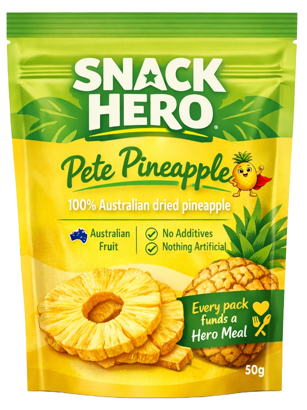 Snack Hero Pete Pineapple packaging